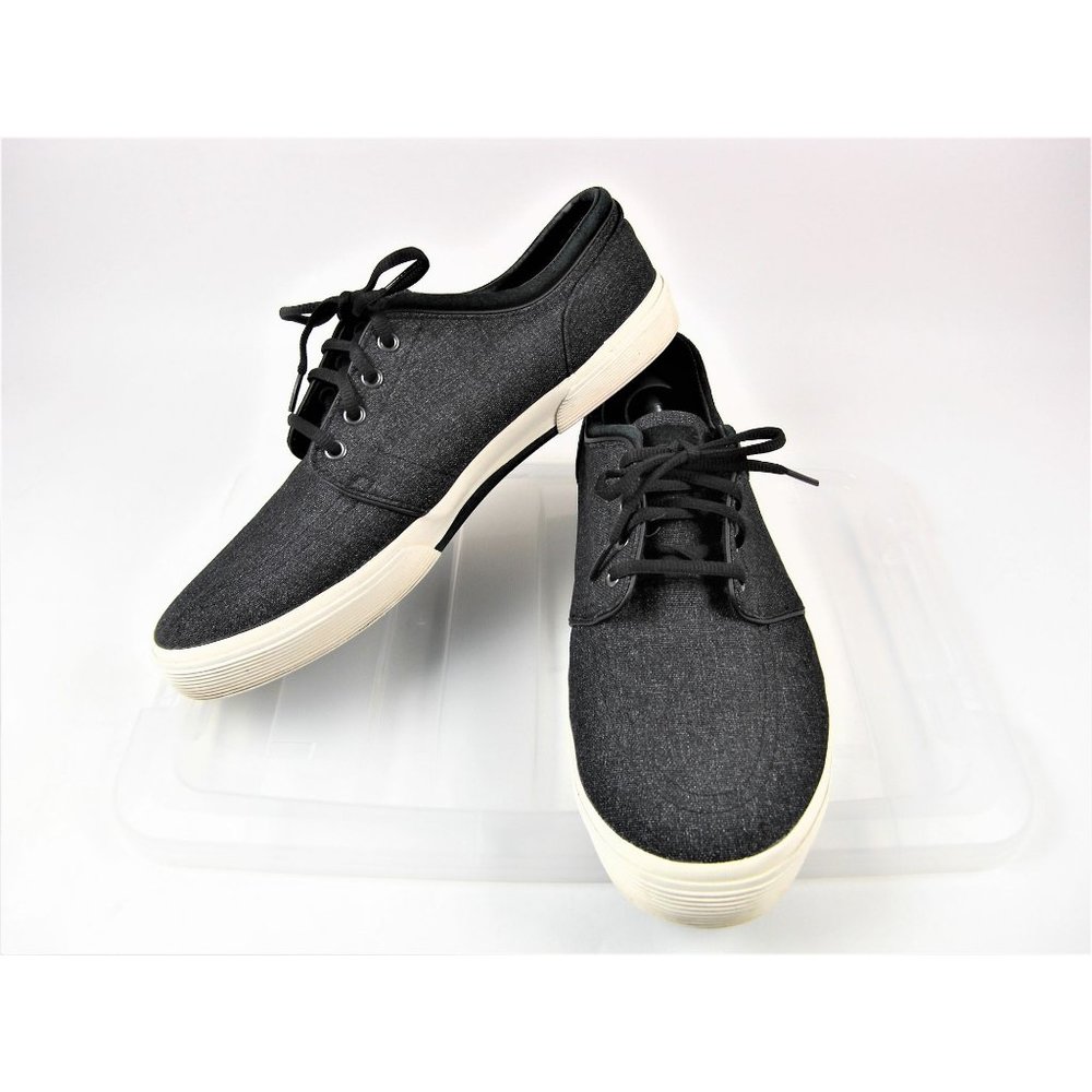 Men's Polo Ralph Lauren 14D Black Blue Faxon Low Fashion Sneaker Shoes 020000108